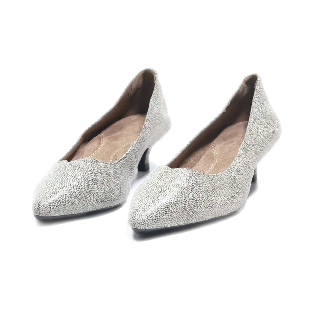 Aerosoles Kitten Heels Leather Grey Colour For Women