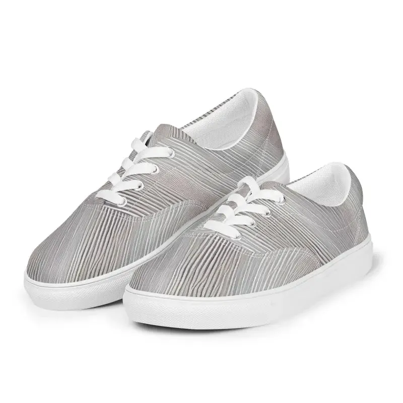 Bold Men's Grey Canvas Lace Up Shoes