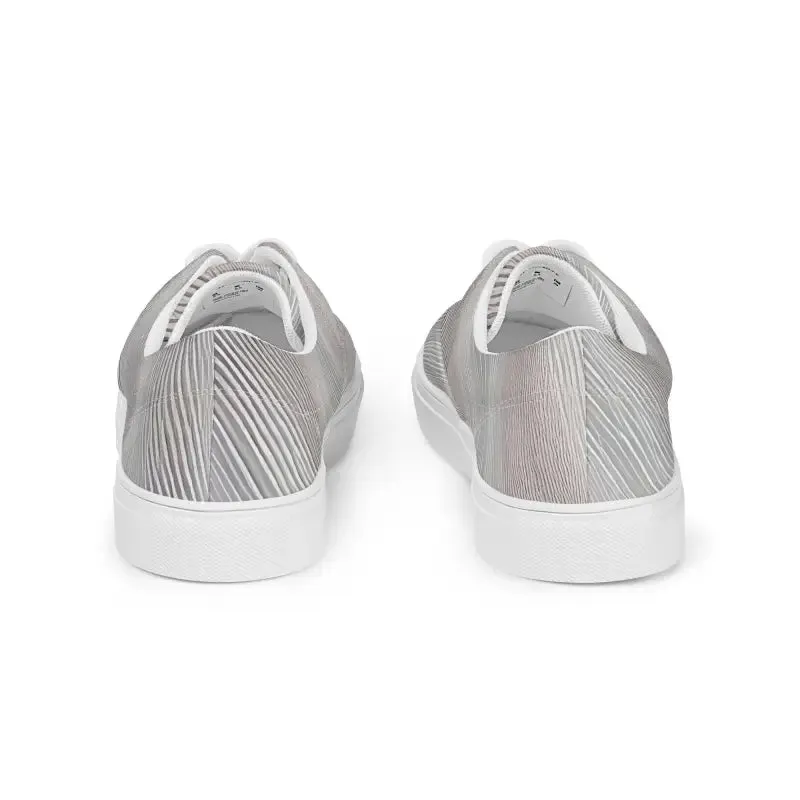 Bold Men's Grey Canvas Lace Up Shoes