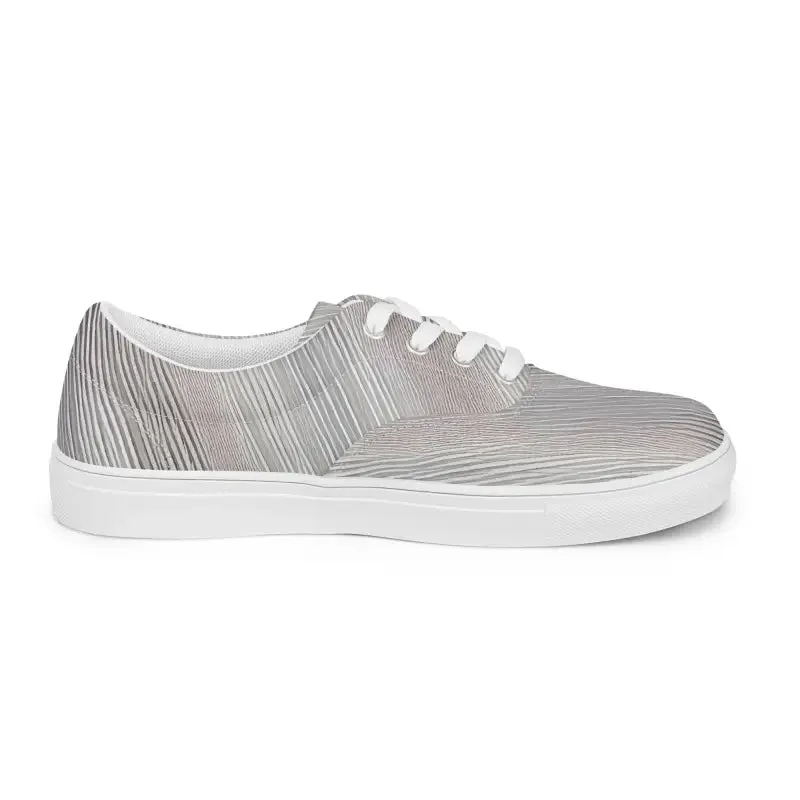 Bold Men's Grey Canvas Lace Up Shoes