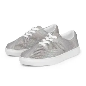 Bold Men's Grey Canvas Lace Up Shoes