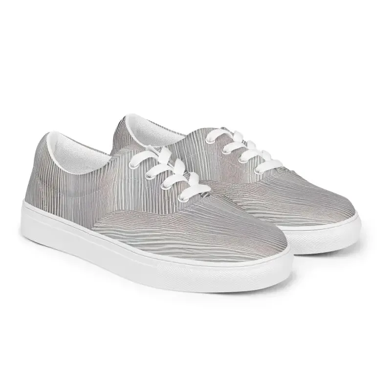 Bold Men's Grey Canvas Lace Up Shoes