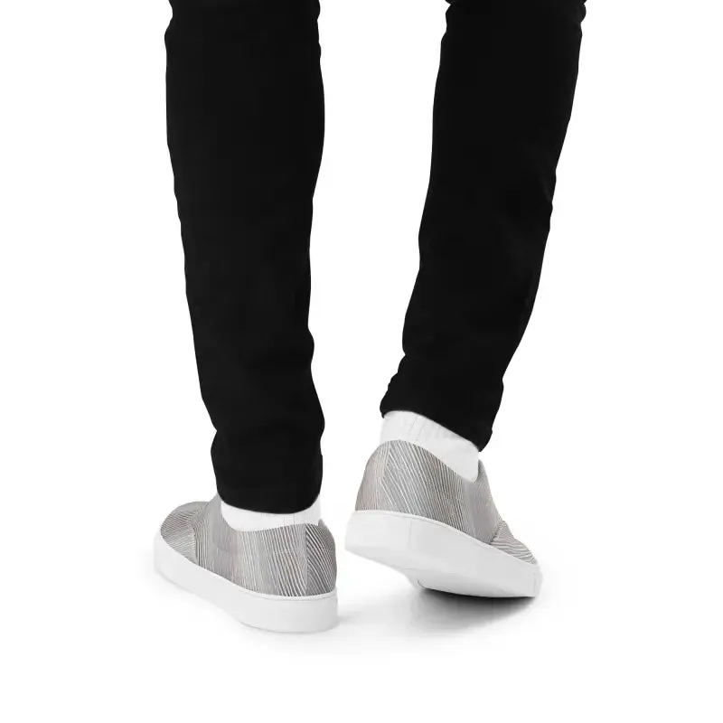 Bold Men's Grey Canvas Lace Up Shoes