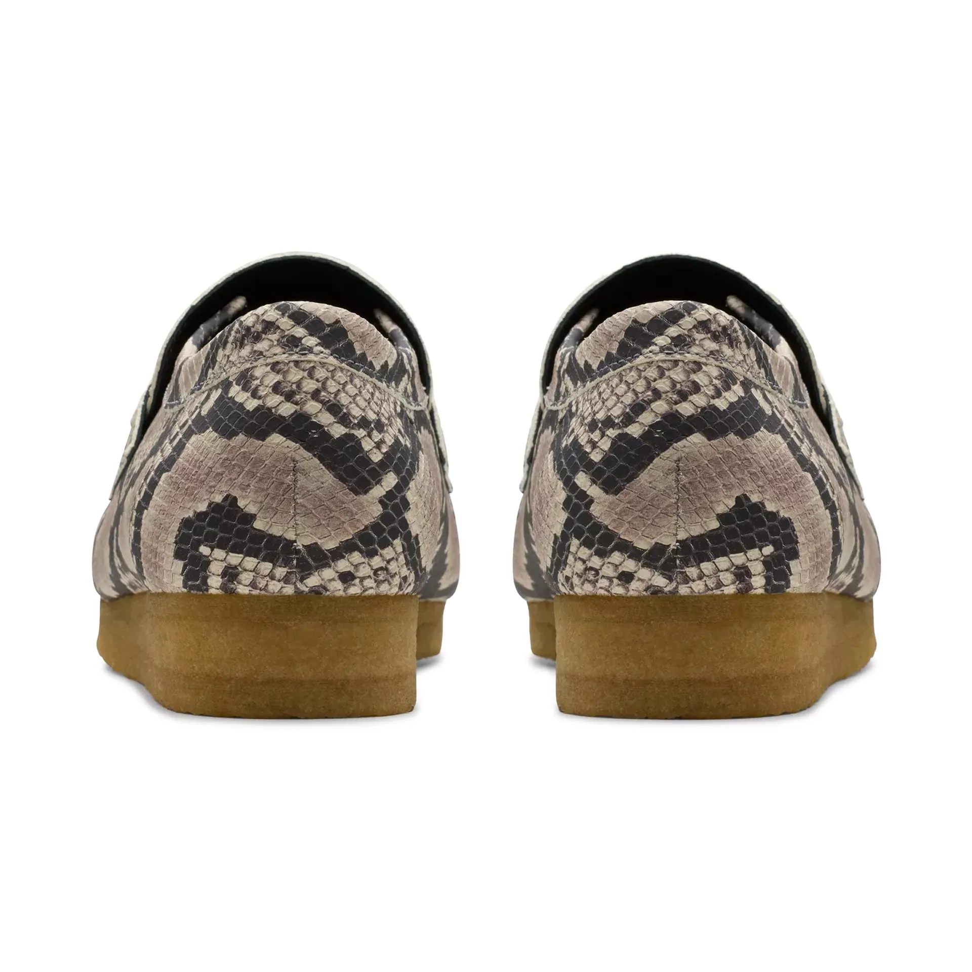 Clark's Wallabee Snake Print Loafers