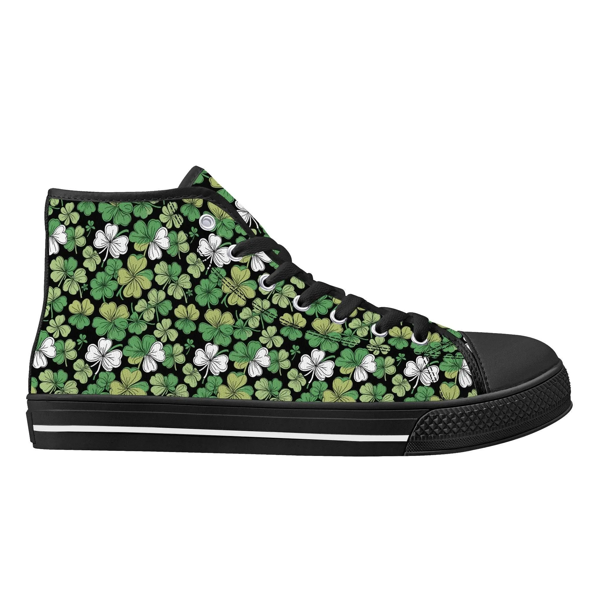 Clover Patch Mens High Top Canvas Shoes