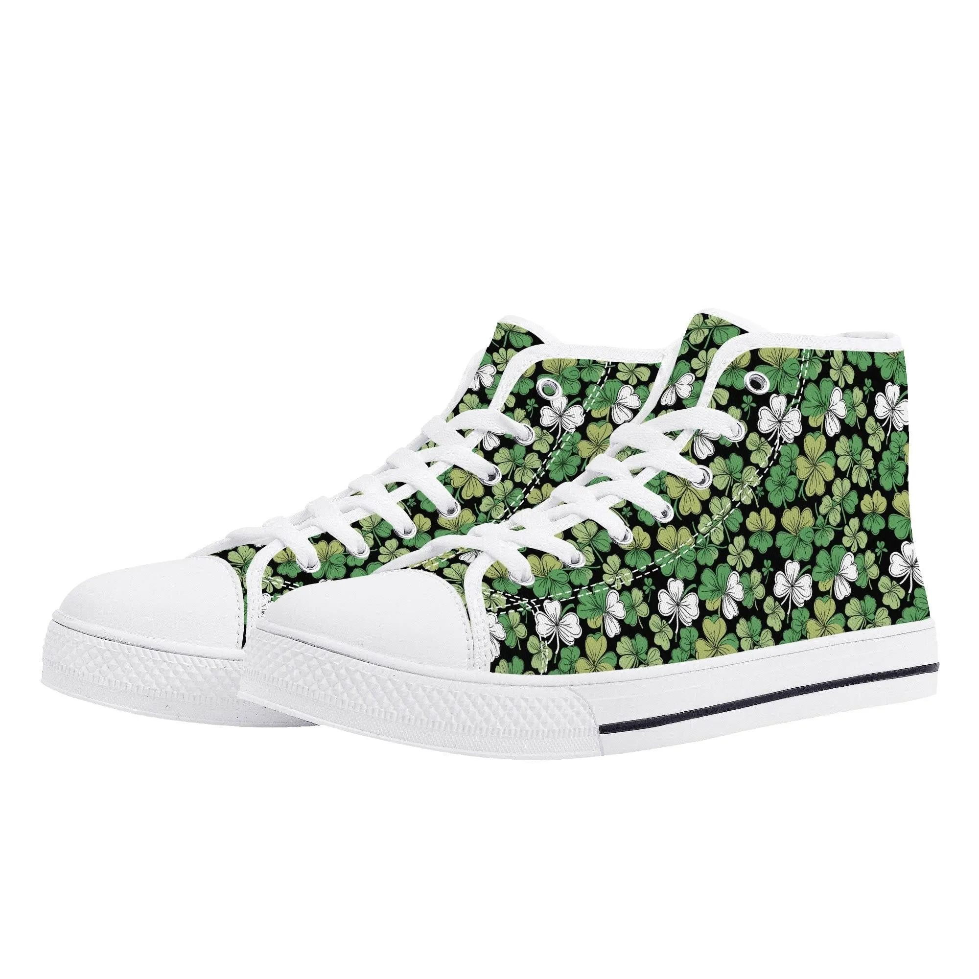 Clover Patch Mens High Top Canvas Shoes