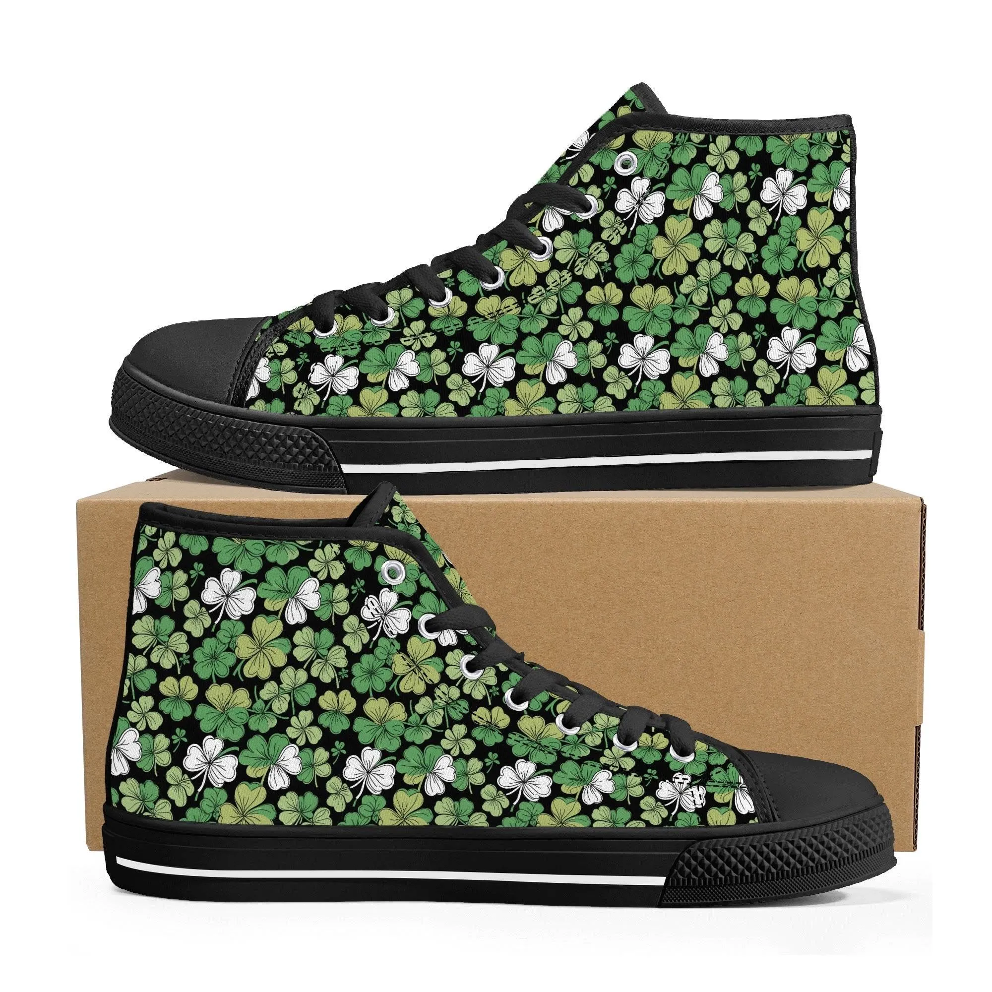 Clover Patch Mens High Top Canvas Shoes