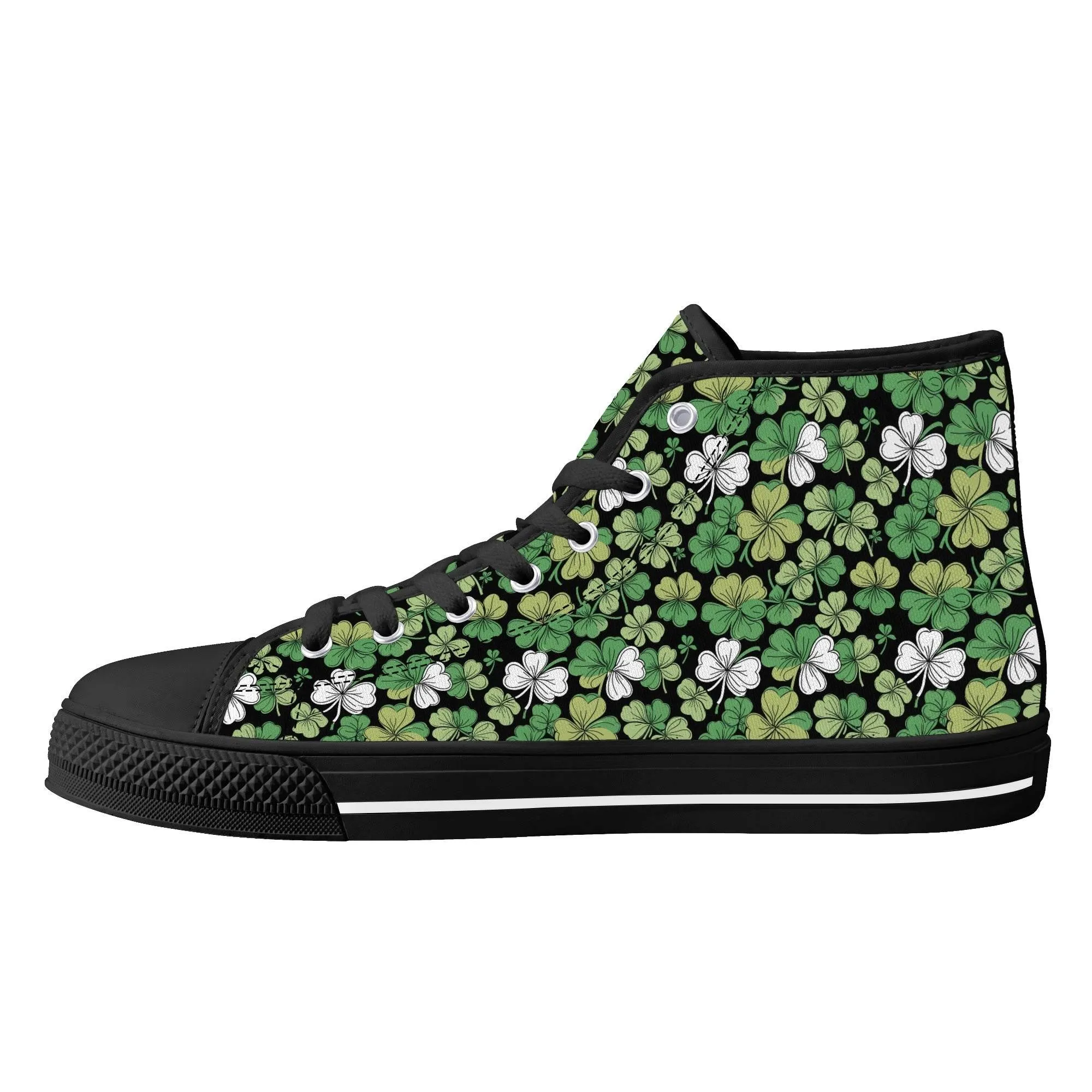 Clover Patch Mens High Top Canvas Shoes