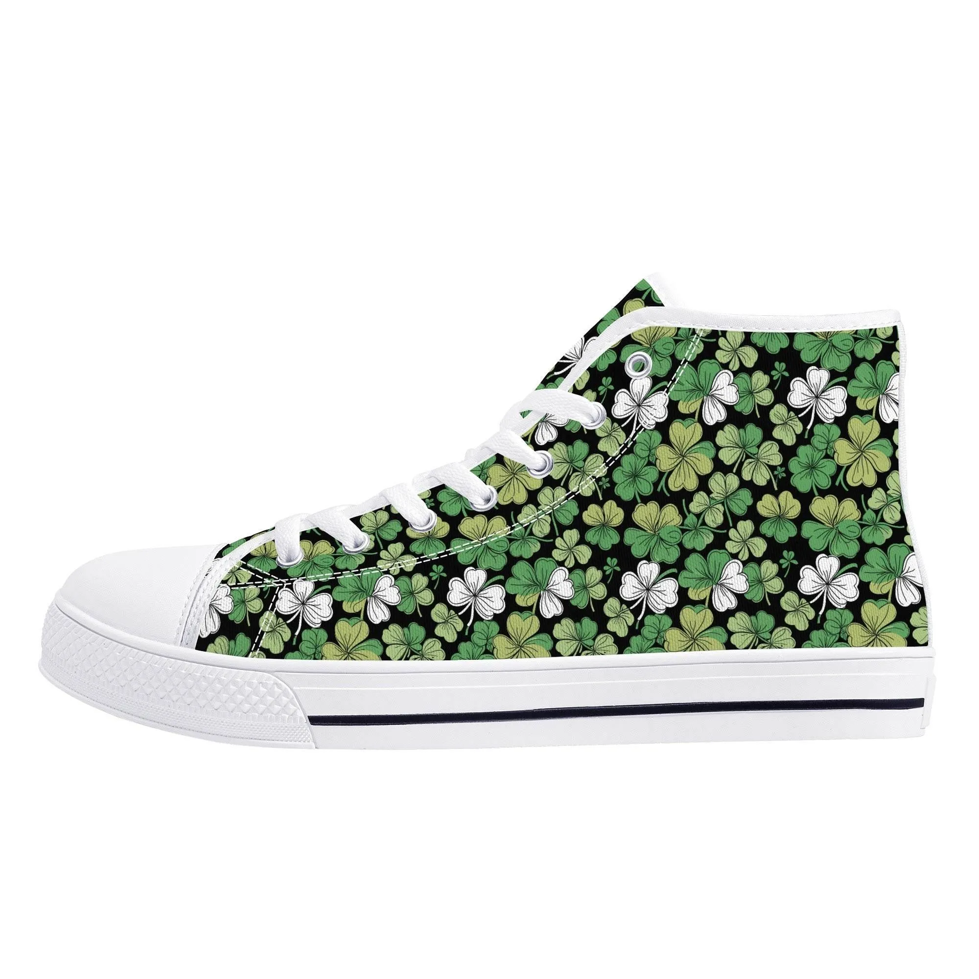 Clover Patch Mens High Top Canvas Shoes