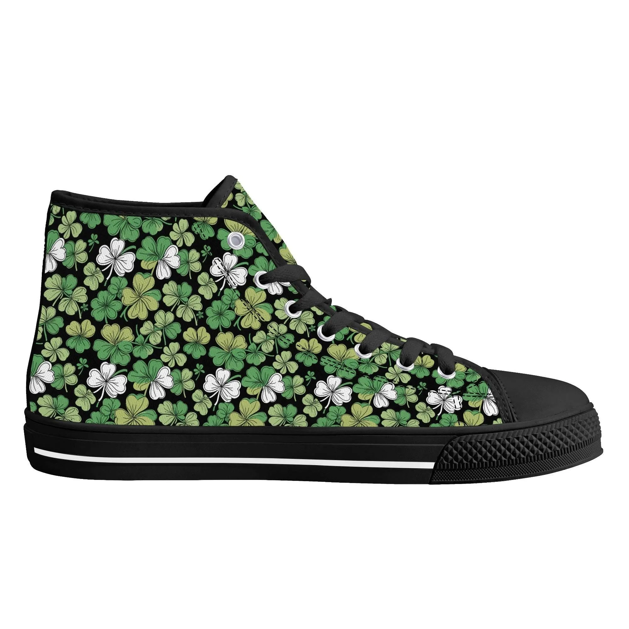 Clover Patch Mens High Top Canvas Shoes