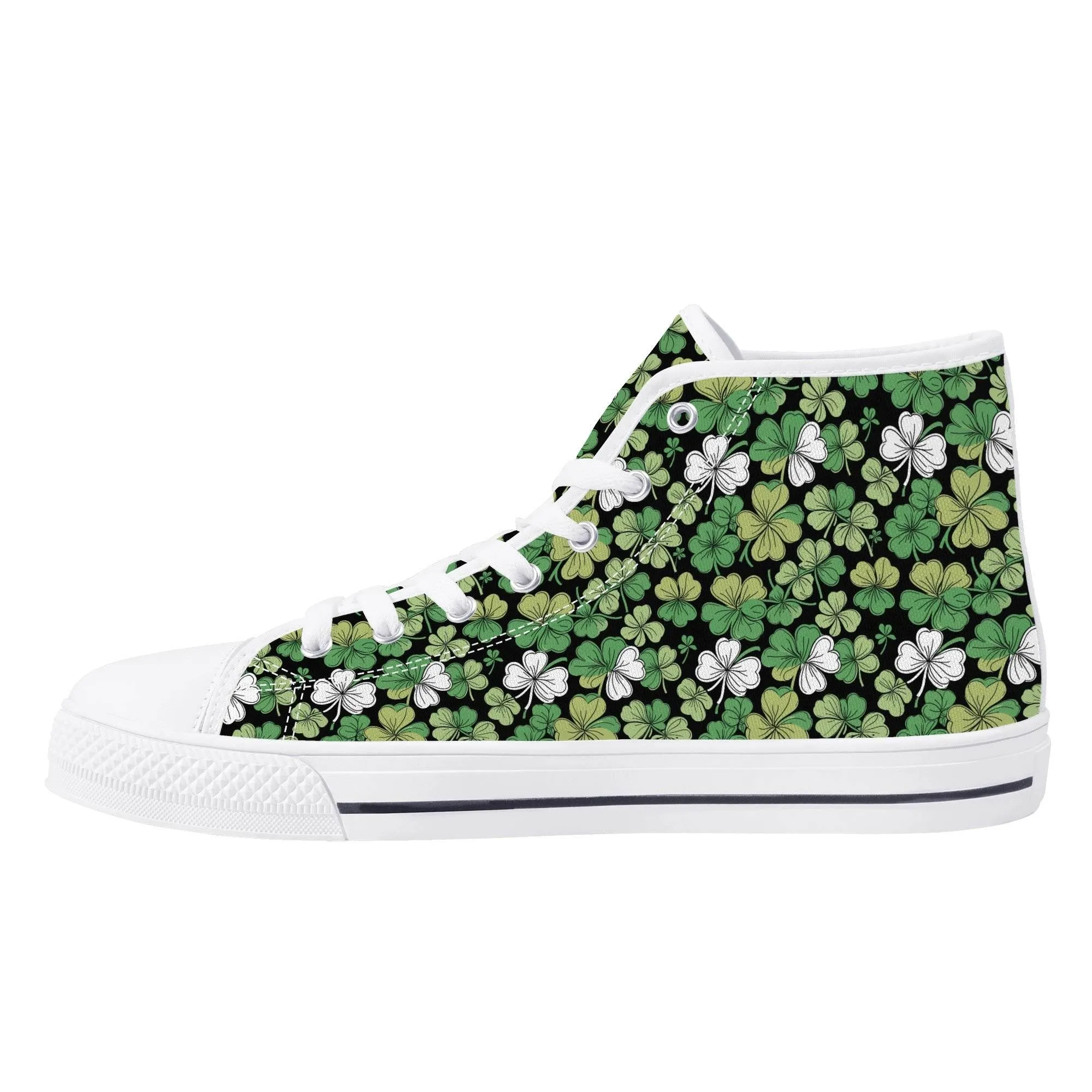 Clover Patch Mens High Top Canvas Shoes