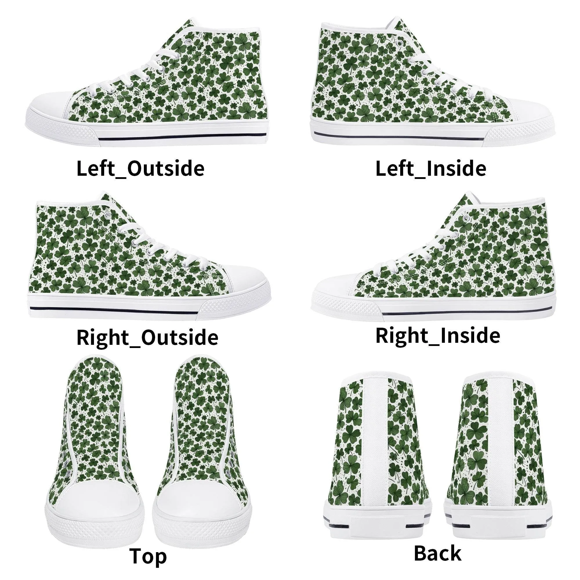 Clovers Mens High Top Canvas Shoes