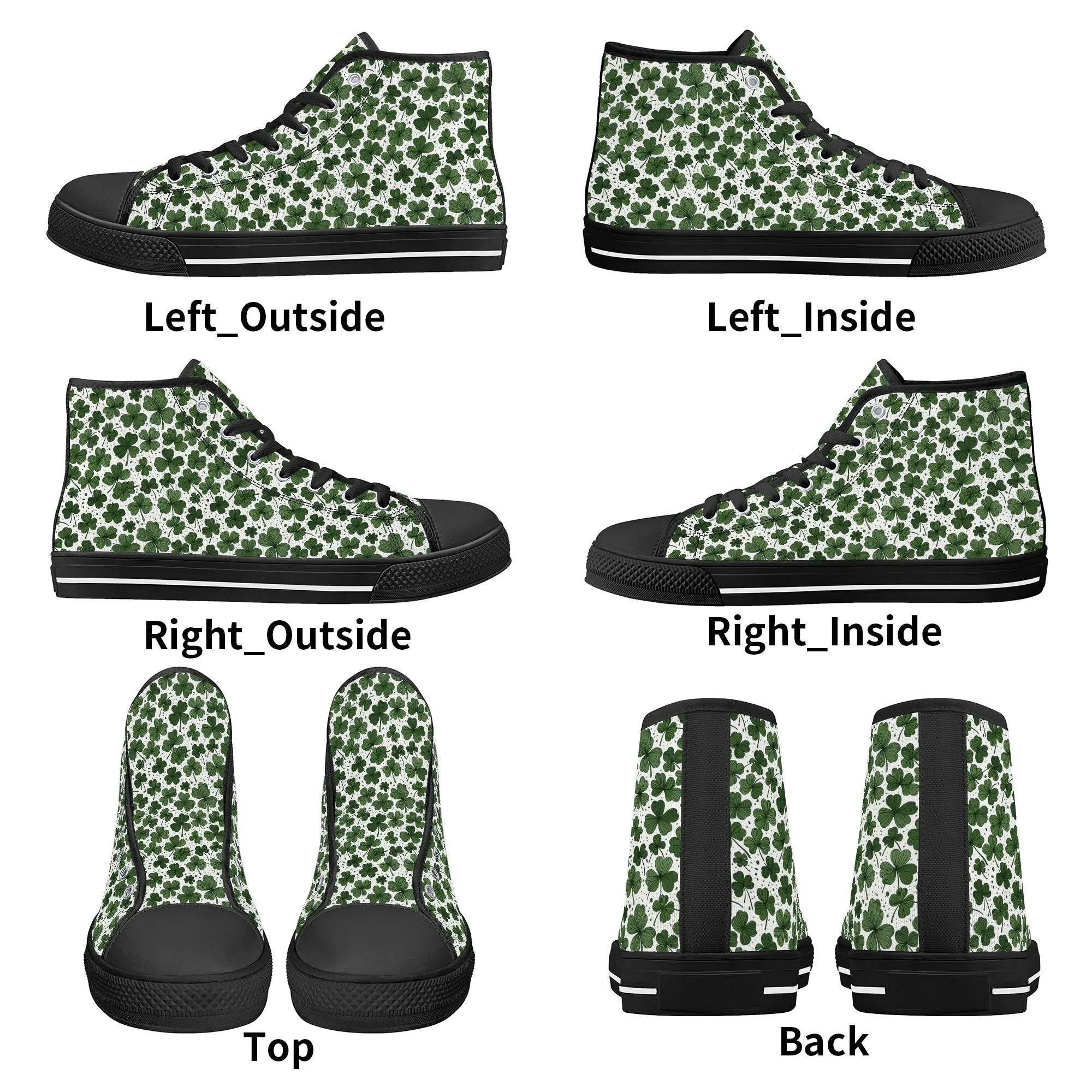 Clovers Mens High Top Canvas Shoes