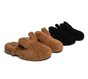 EVERAU® UGG Slippers Women Sheepskin Wool Fluffy Bunny
