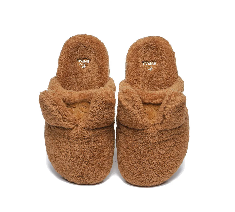 EVERAU® UGG Slippers Women Sheepskin Wool Fluffy Bunny