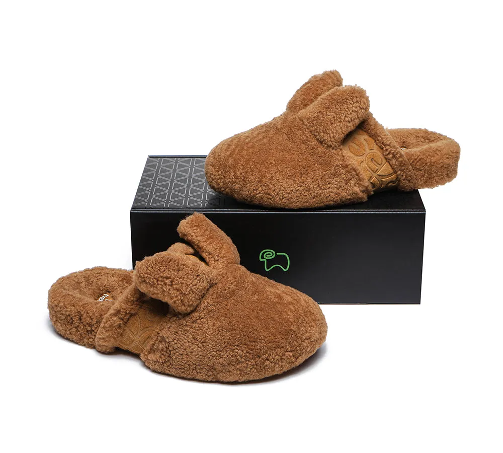 EVERAU® UGG Slippers Women Sheepskin Wool Fluffy Bunny