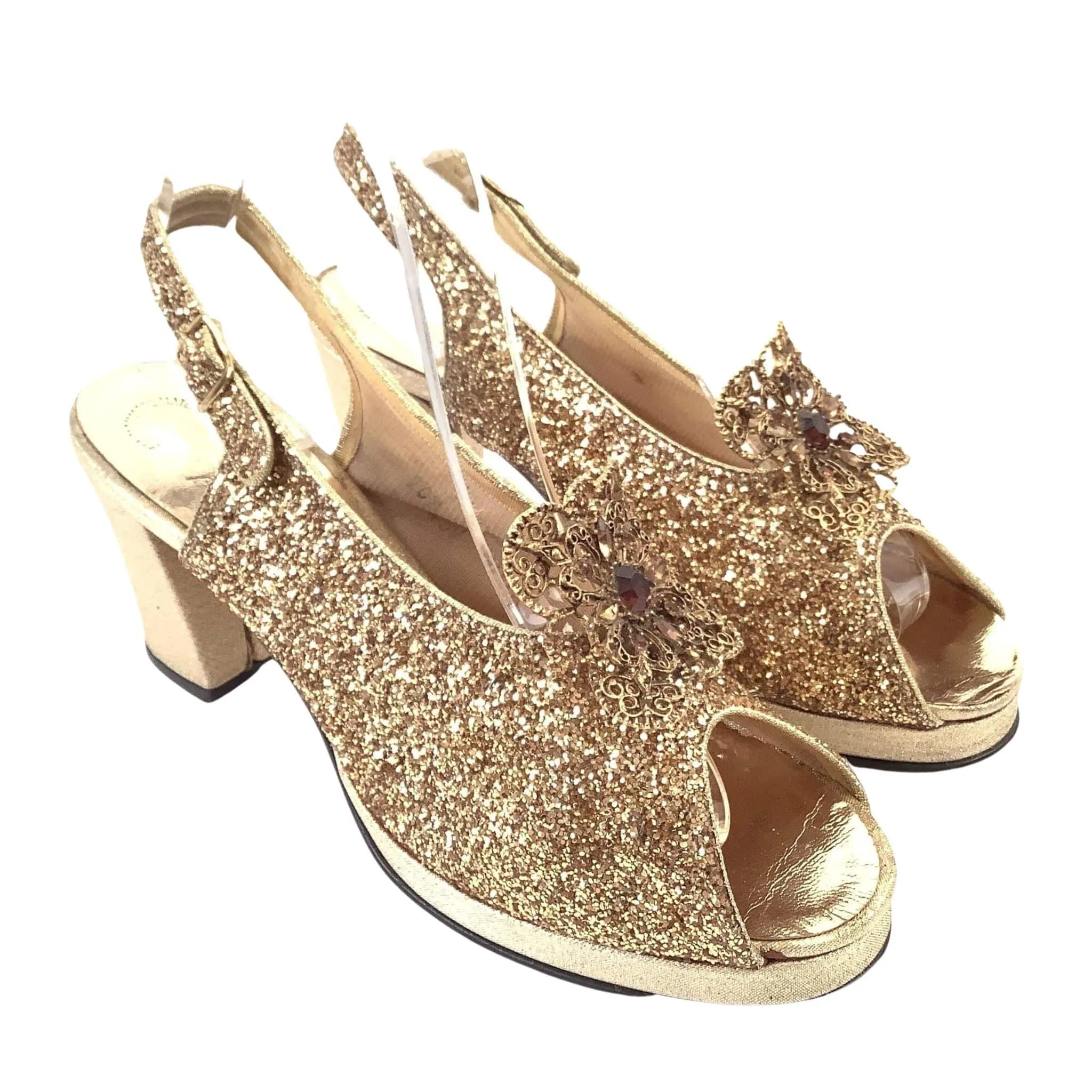Gold Baroque Heels