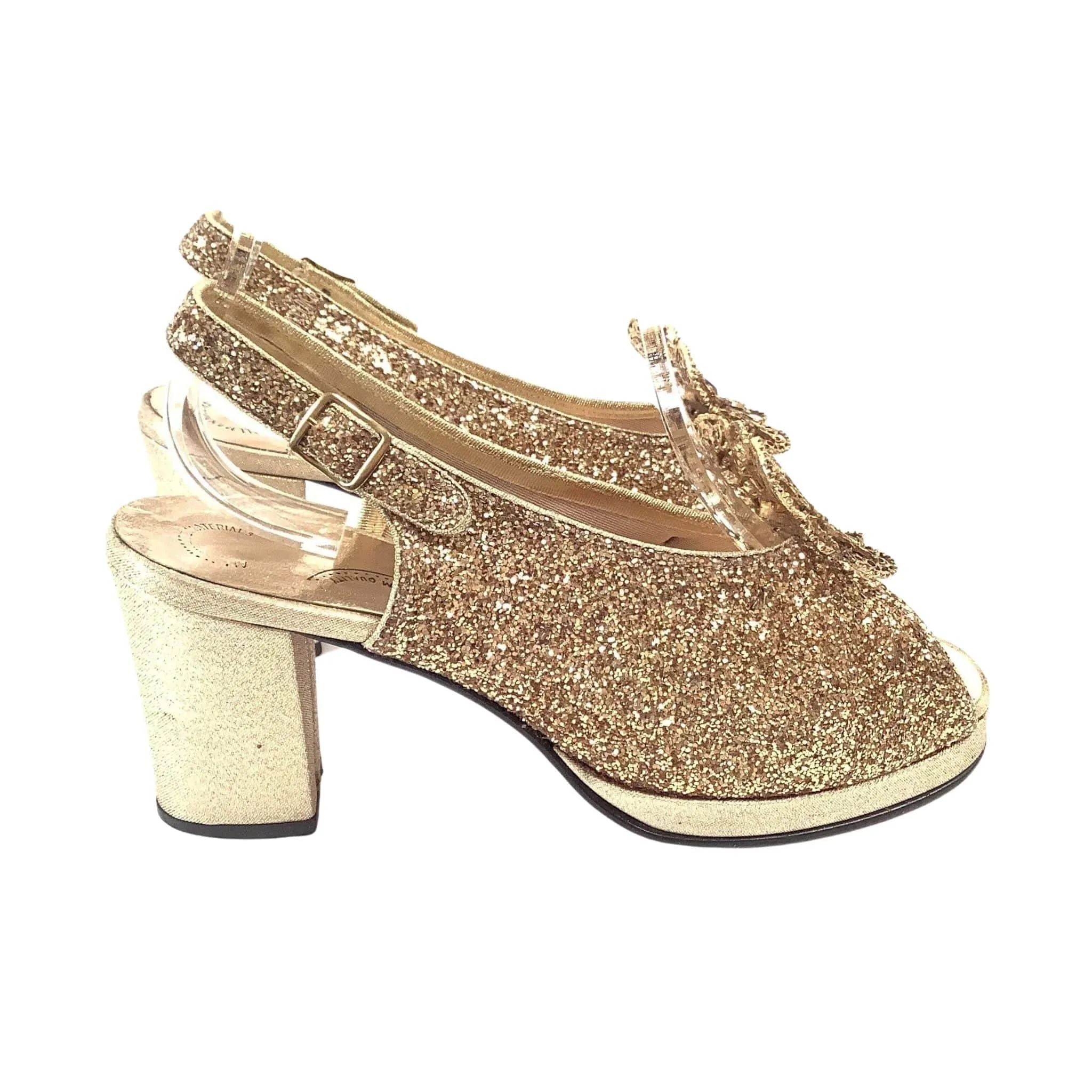 Gold Baroque Heels