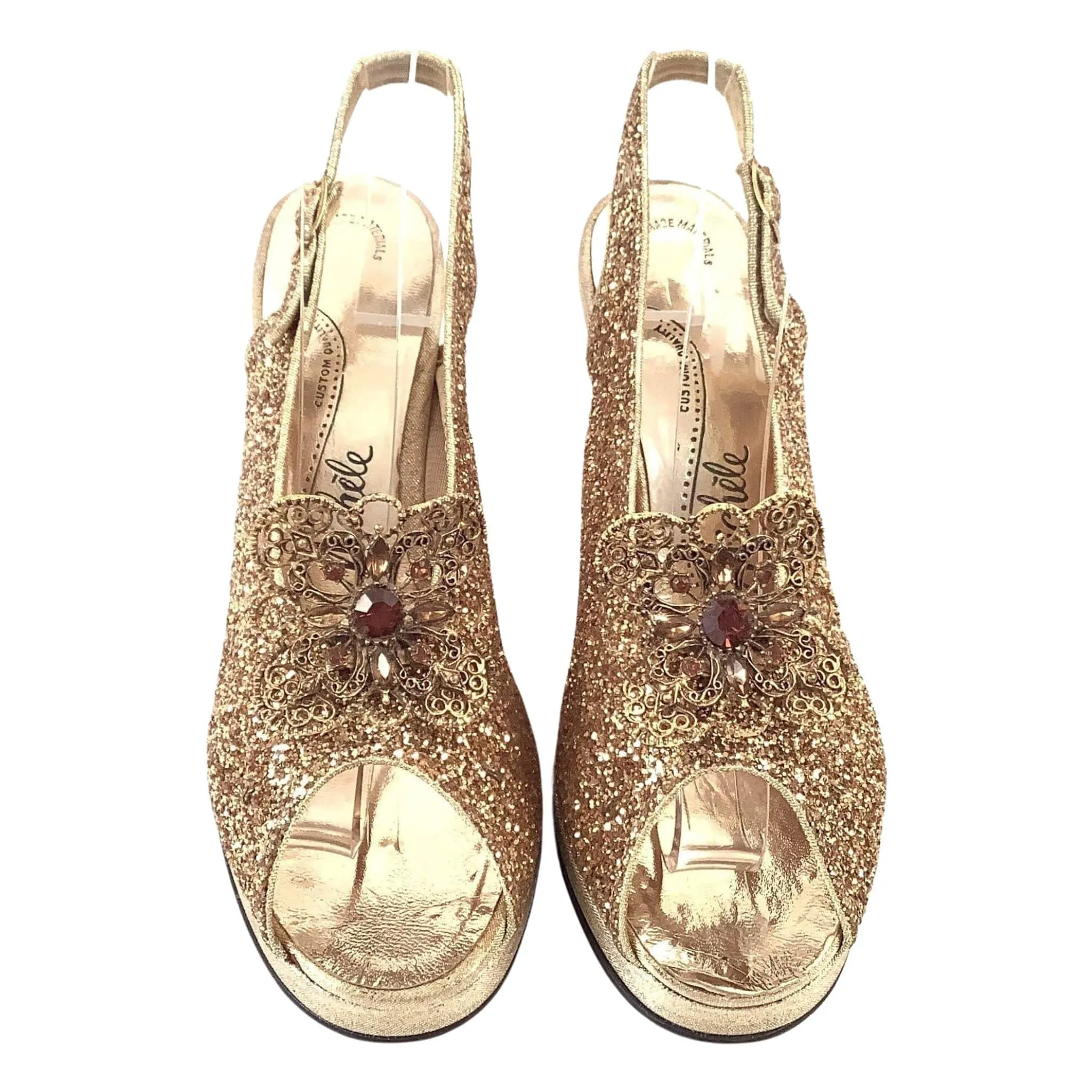 Gold Baroque Heels