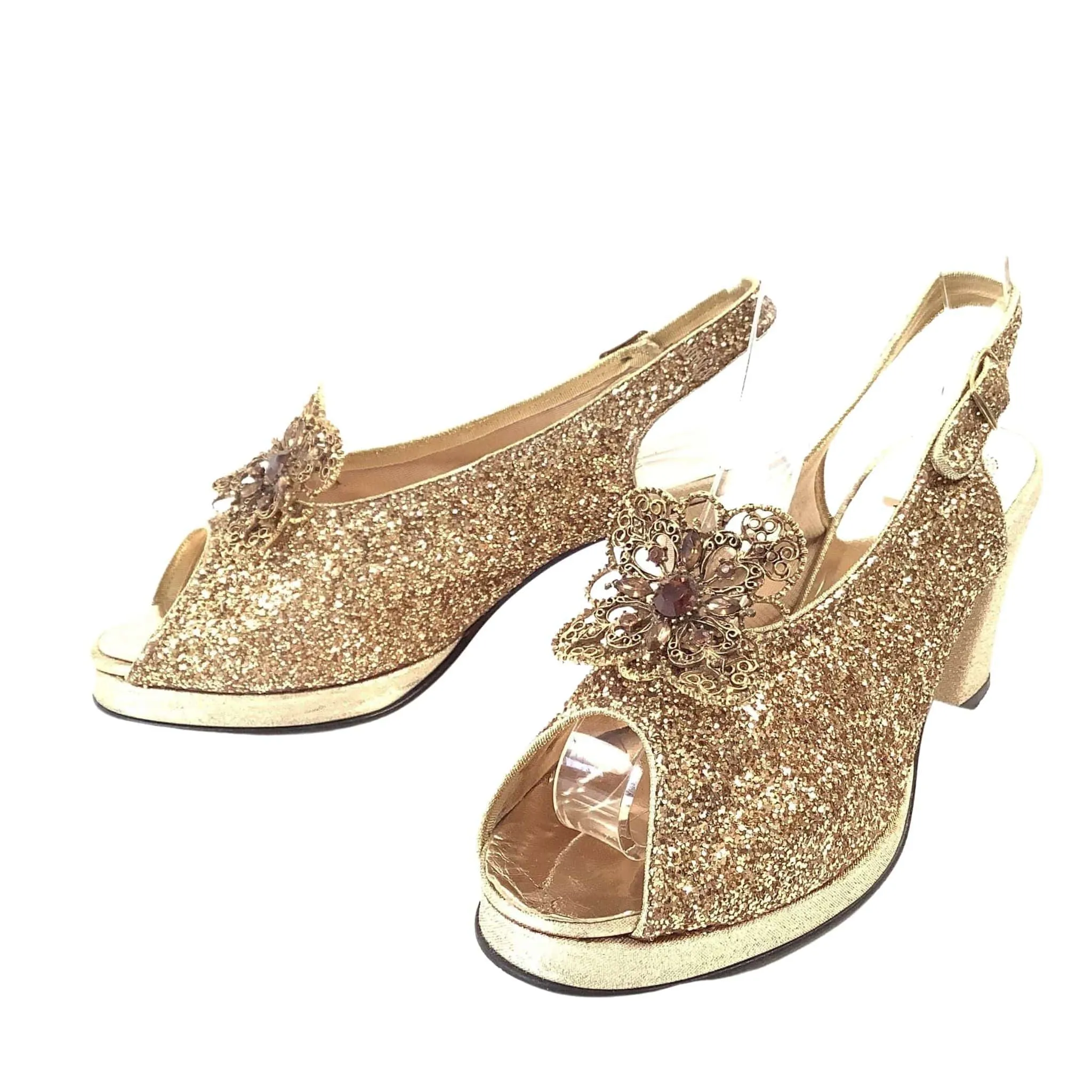 Gold Baroque Heels