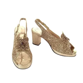 Gold Baroque Heels