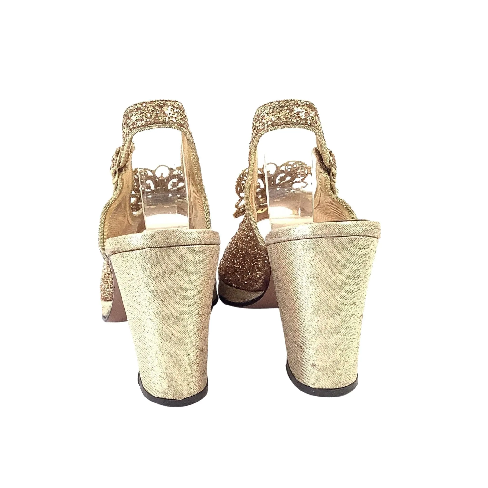 Gold Baroque Heels