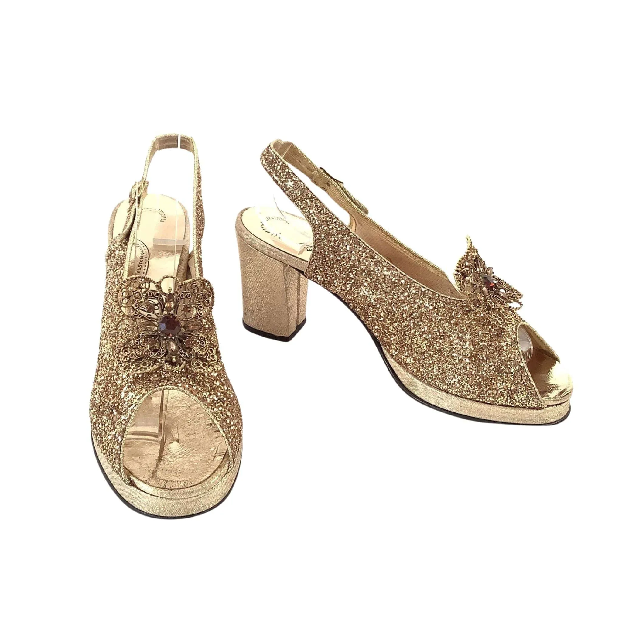 Gold Baroque Heels