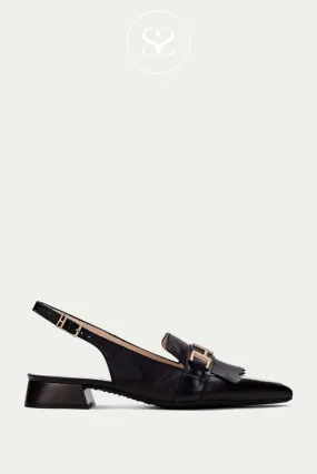 HISPANITAS CHV253817 BLACK/WHITE SLINGBACK POINTED TOE LOAFERS