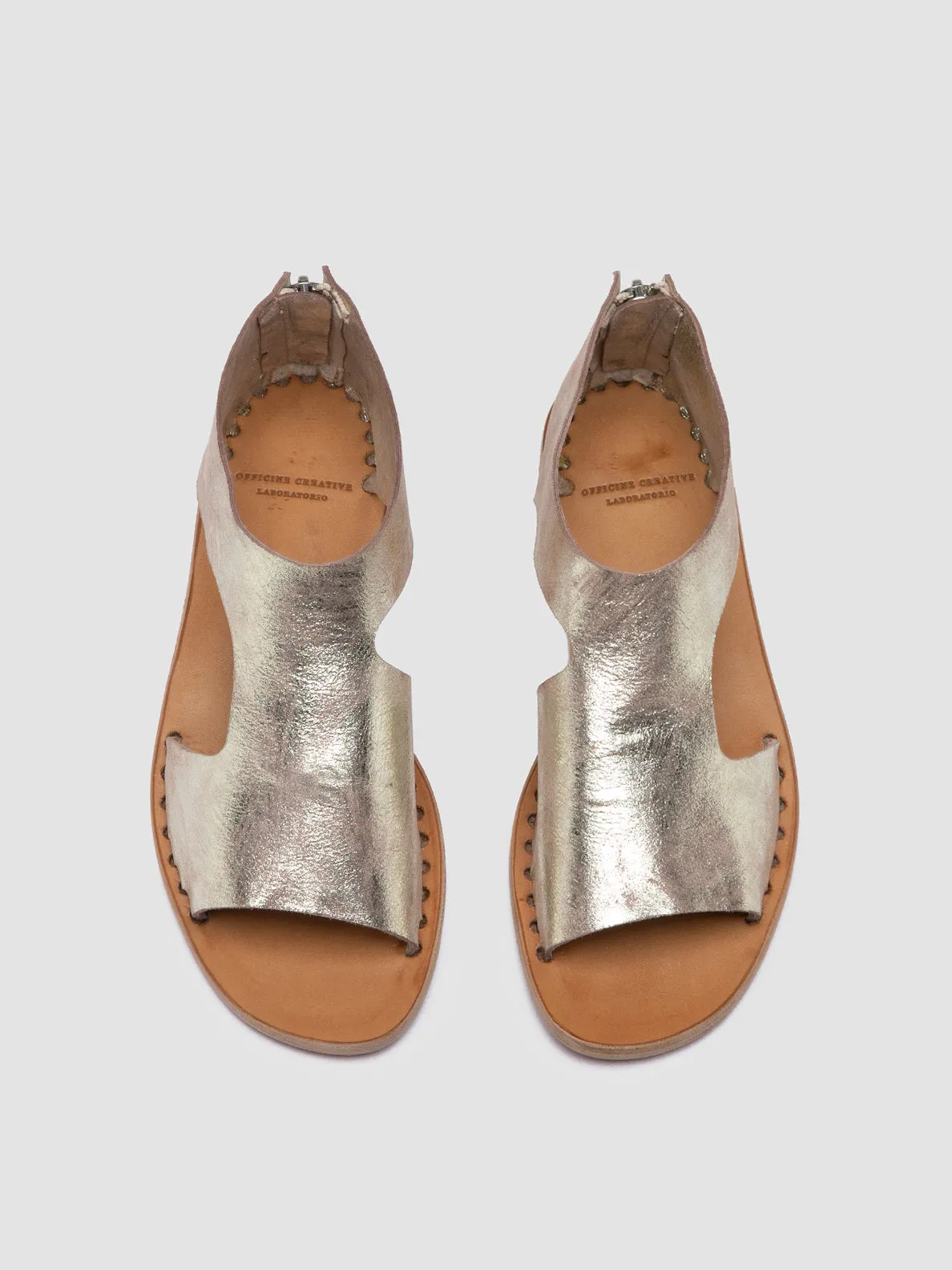 ITACA 047 - Gold Leather Sandals
