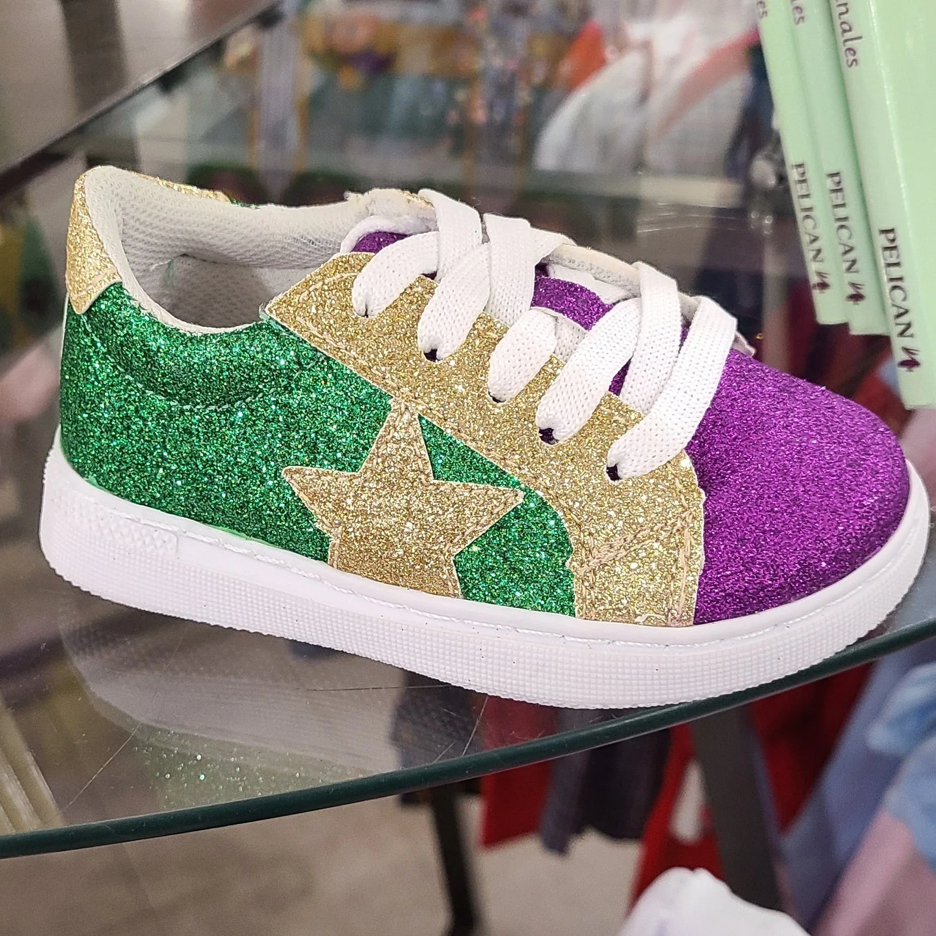 Kids's Mardi Gras Glitter Sneaker