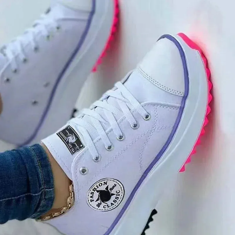 Ladies Breathable Flat Canvas Shoes