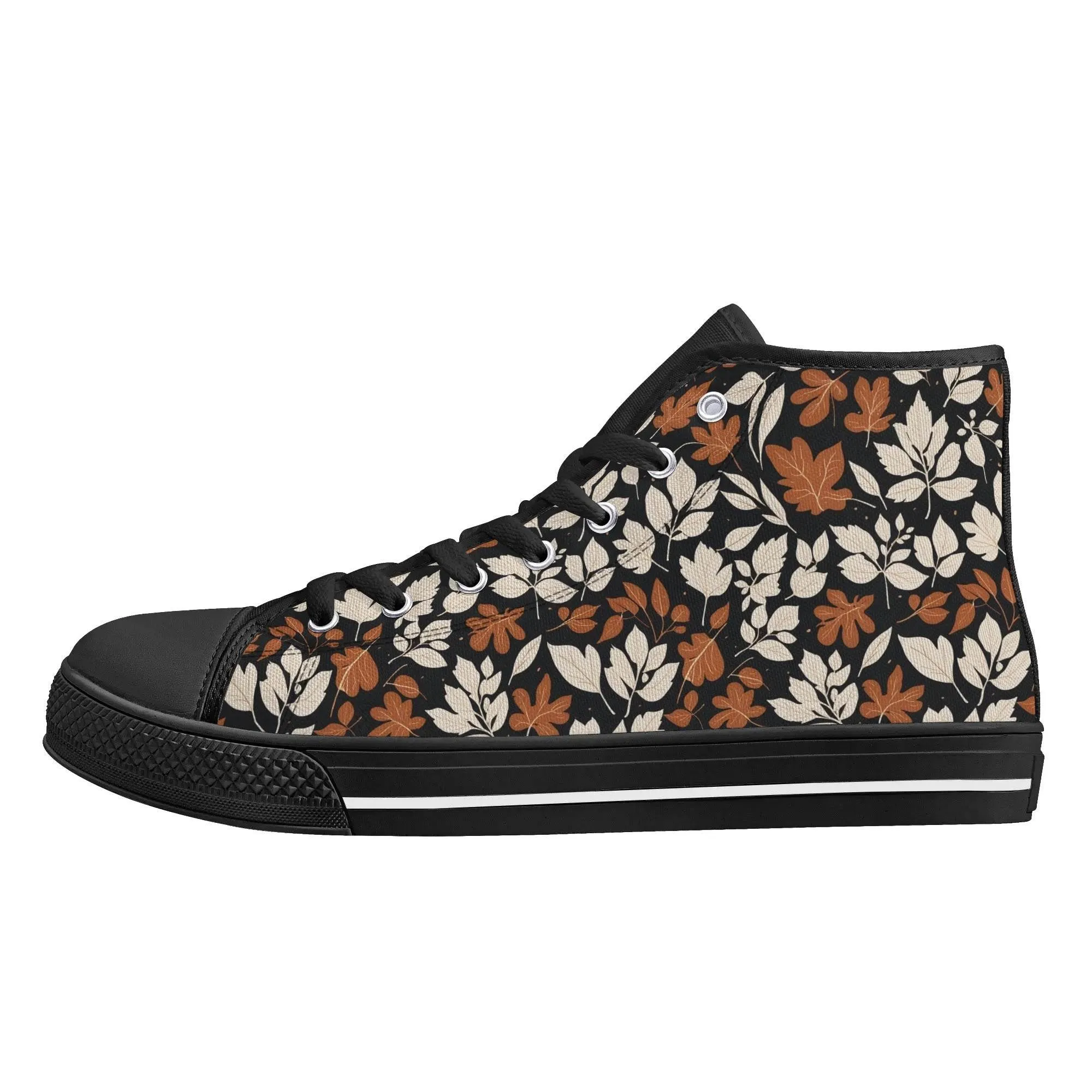 Mens Rubber High Top Dark Autumn Canvas Shoes