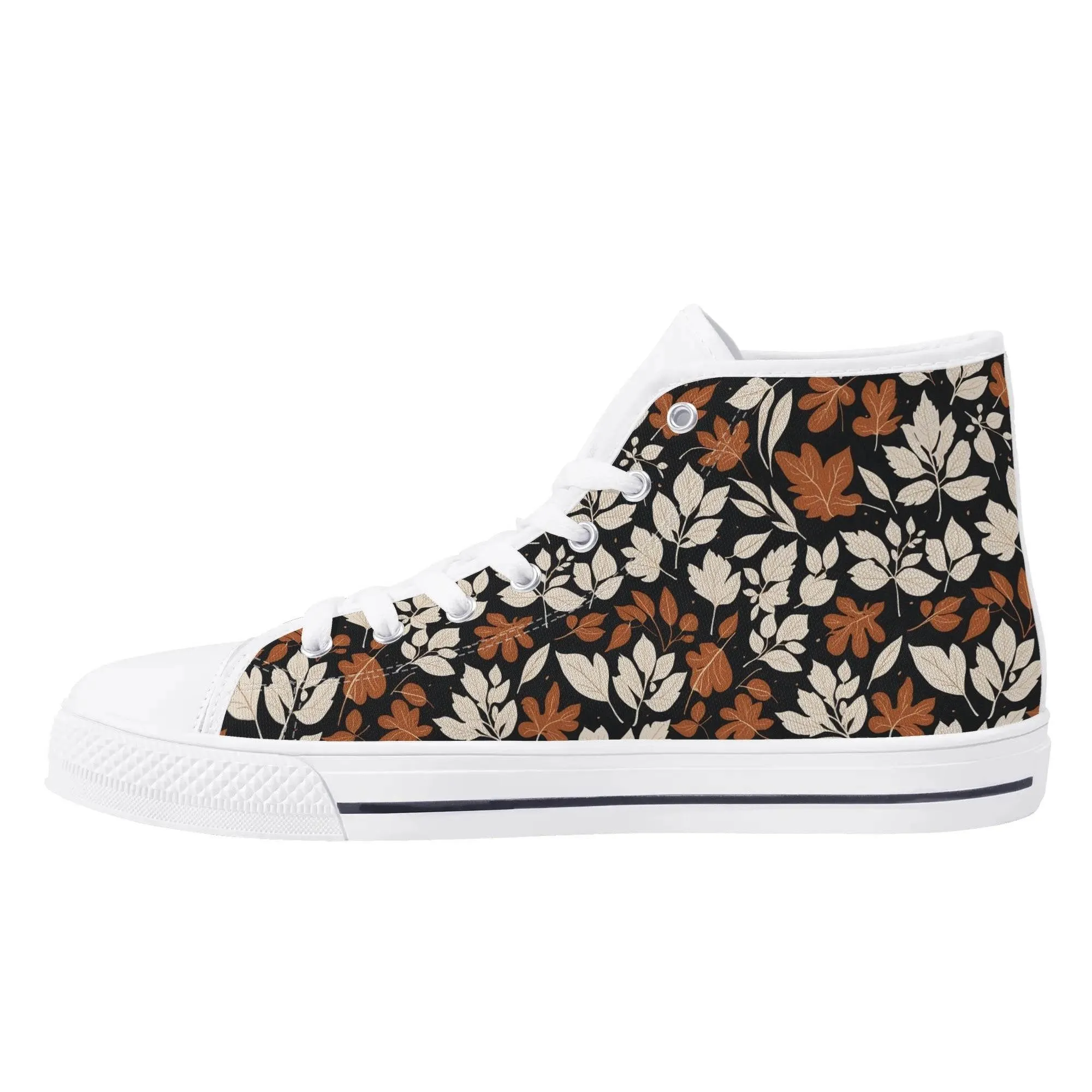 Mens Rubber High Top Dark Autumn Canvas Shoes