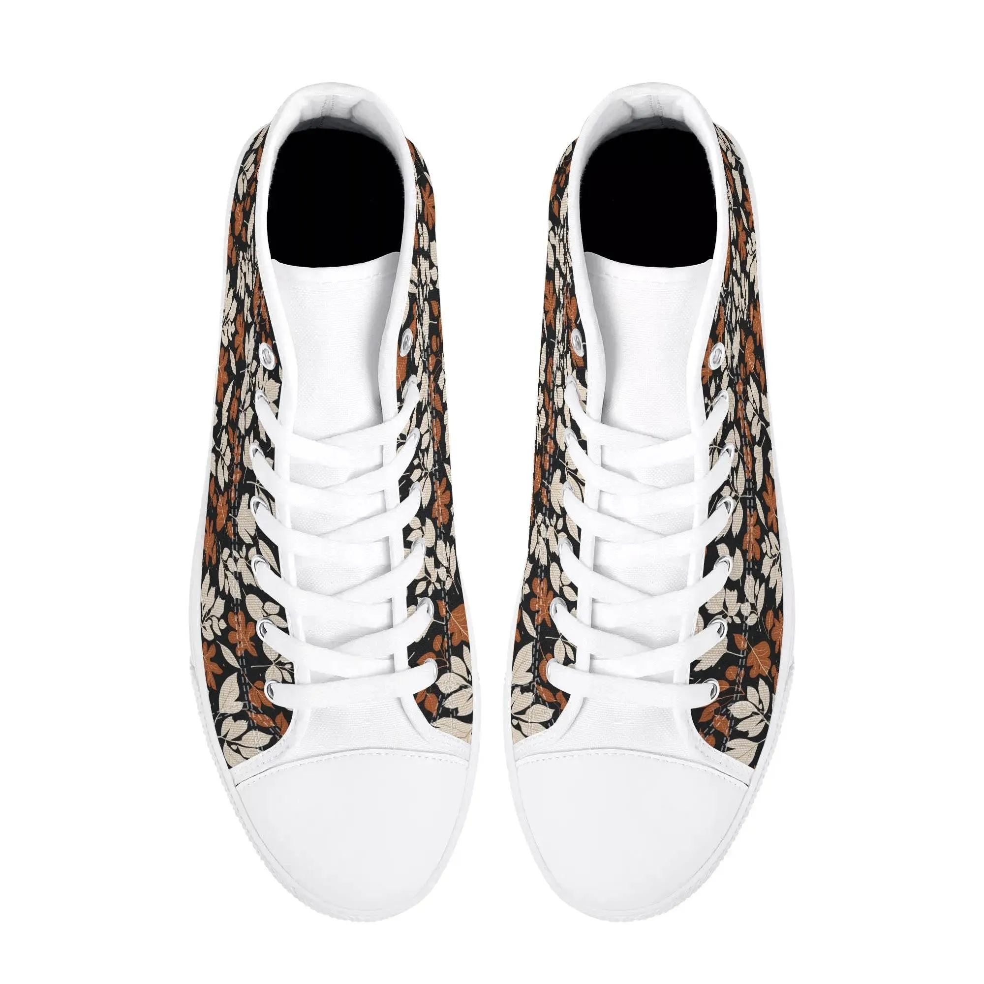 Mens Rubber High Top Dark Autumn Canvas Shoes