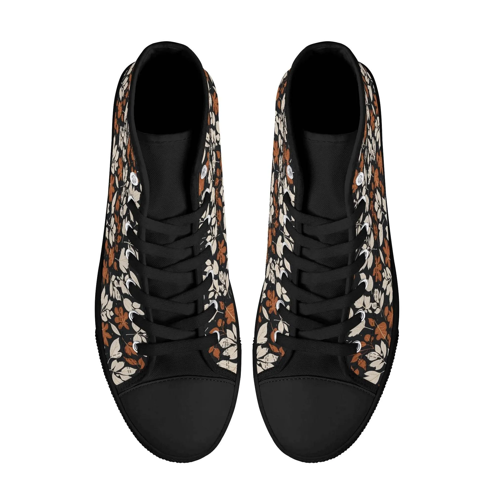 Mens Rubber High Top Dark Autumn Canvas Shoes