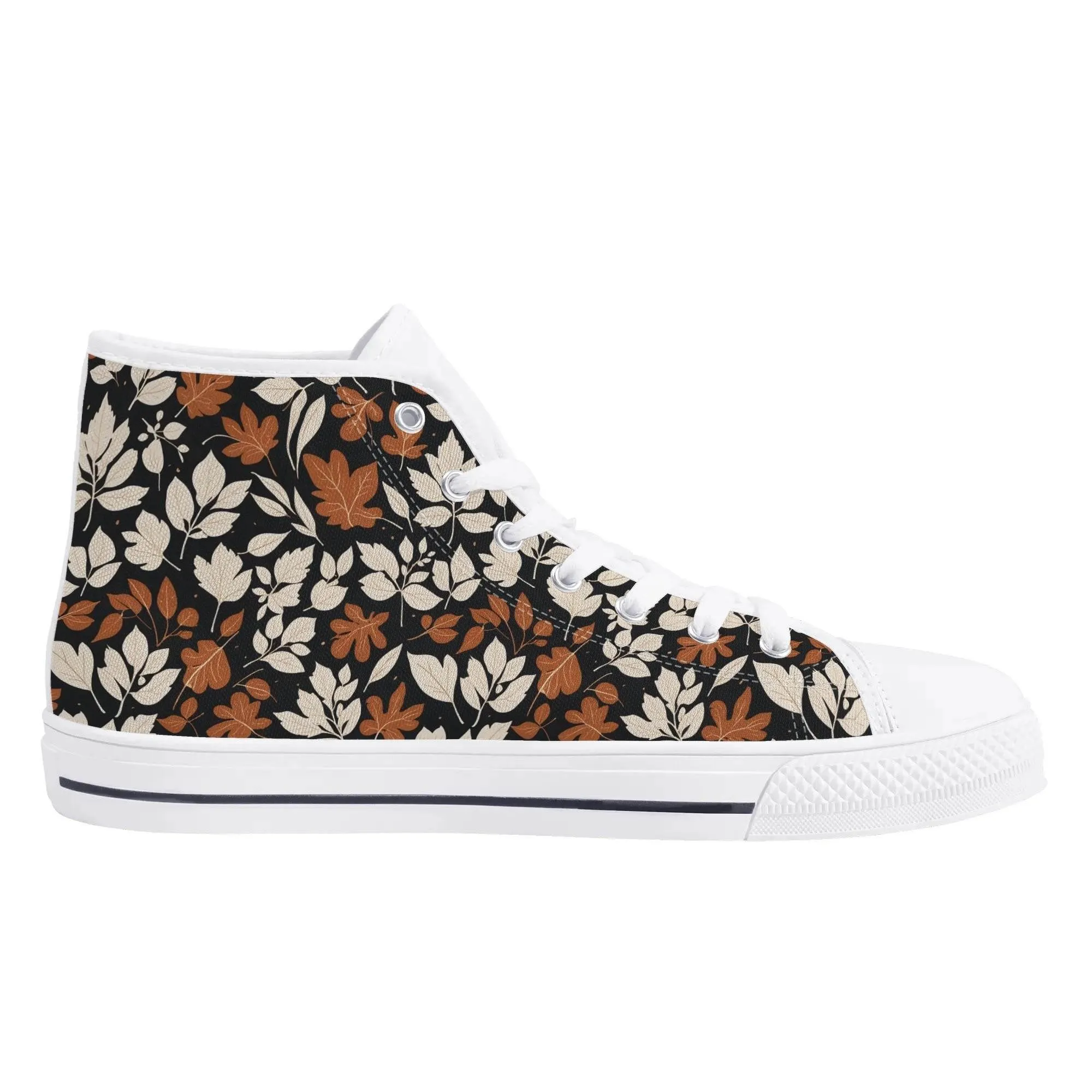 Mens Rubber High Top Dark Autumn Canvas Shoes