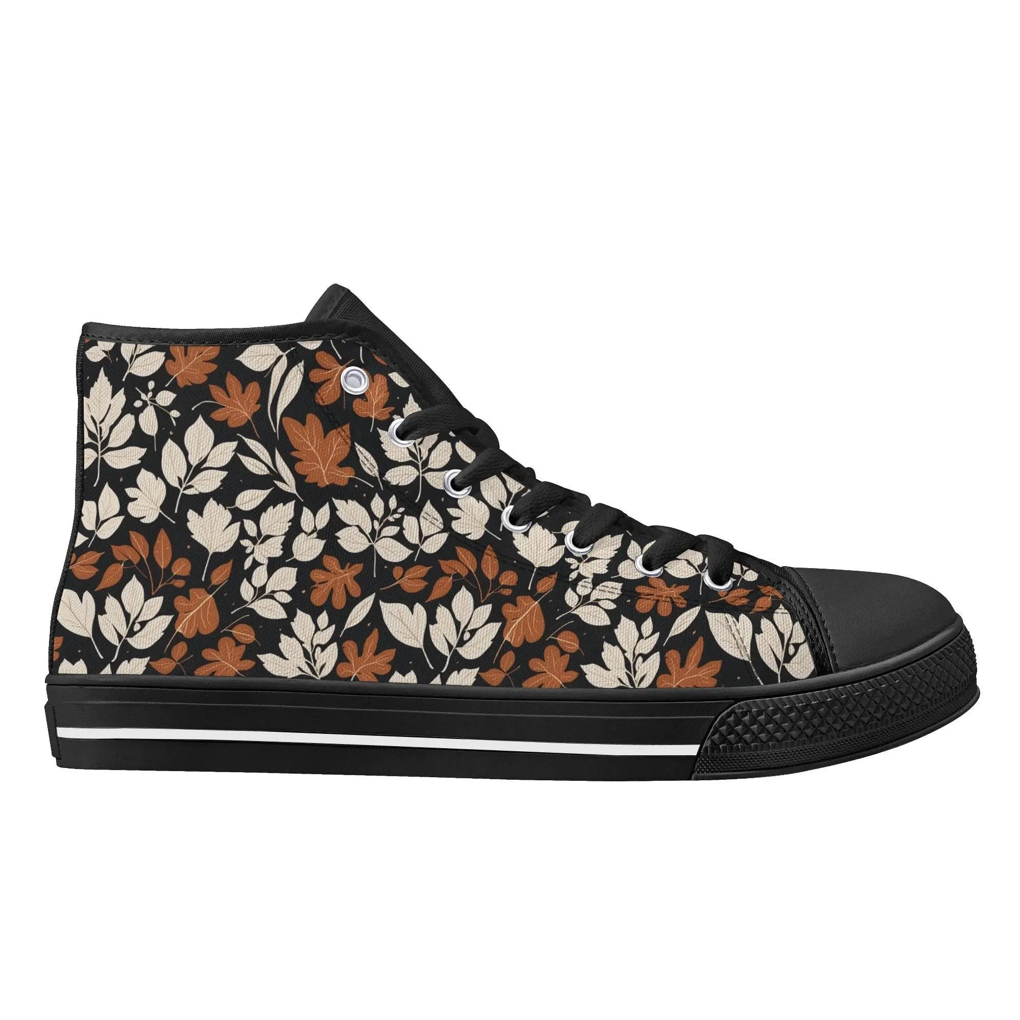 Mens Rubber High Top Dark Autumn Canvas Shoes