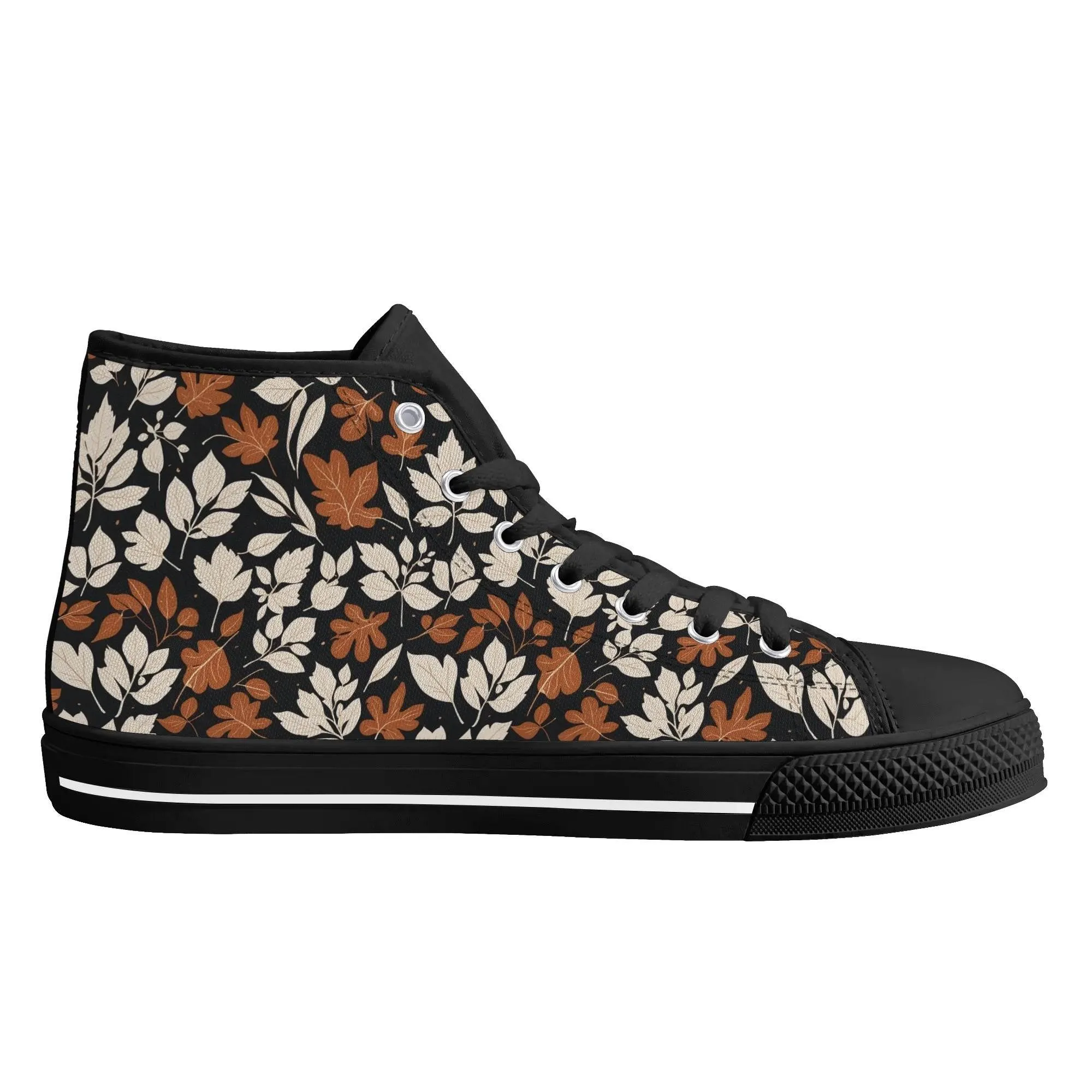 Mens Rubber High Top Dark Autumn Canvas Shoes