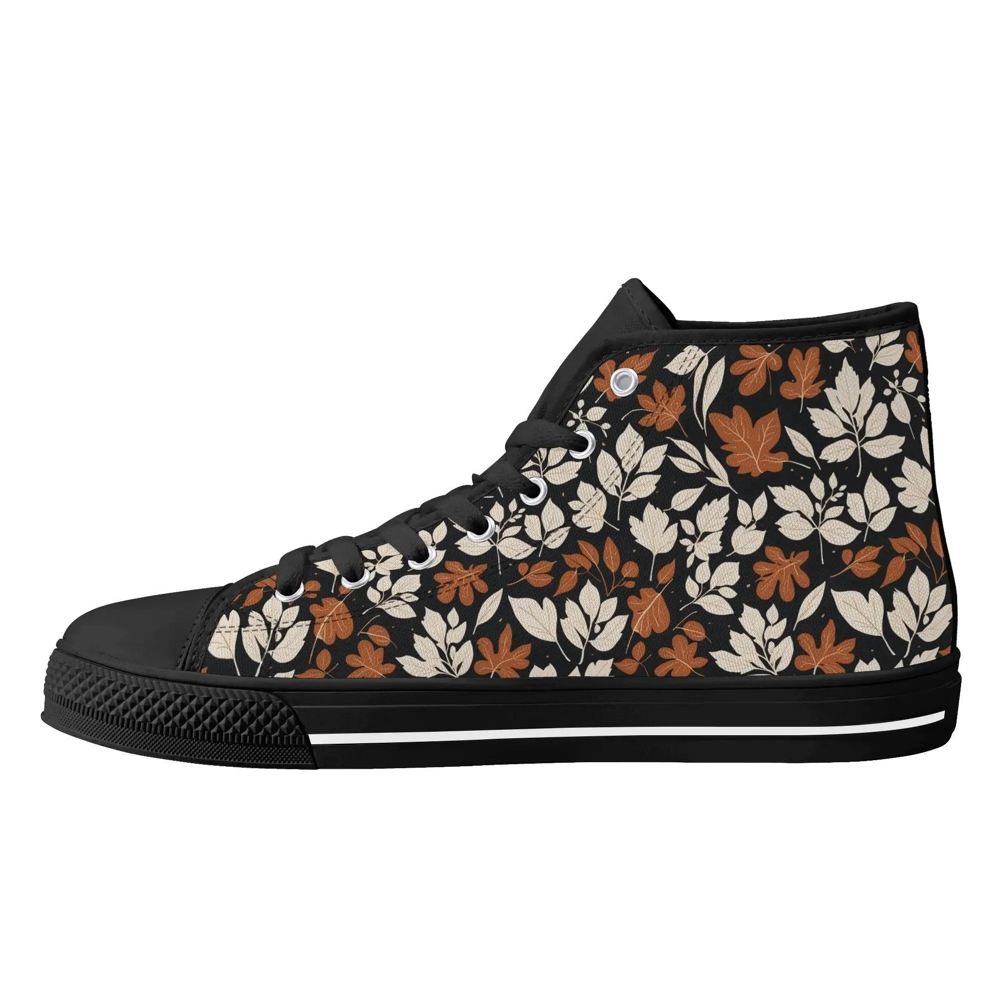 Mens Rubber High Top Dark Autumn Canvas Shoes