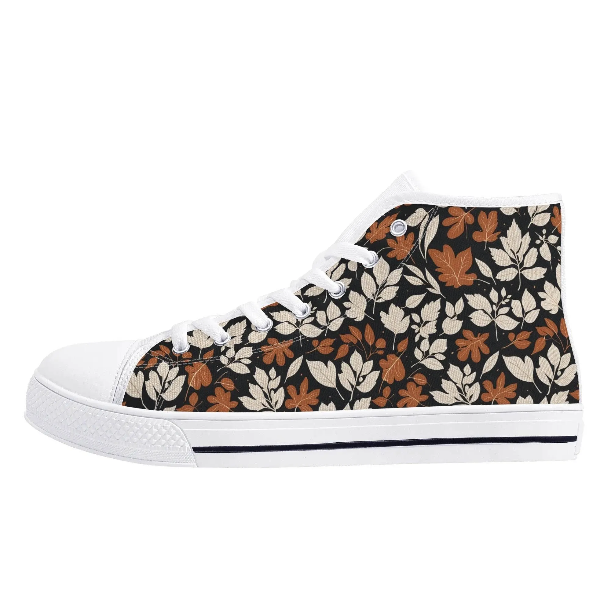 Mens Rubber High Top Dark Autumn Canvas Shoes