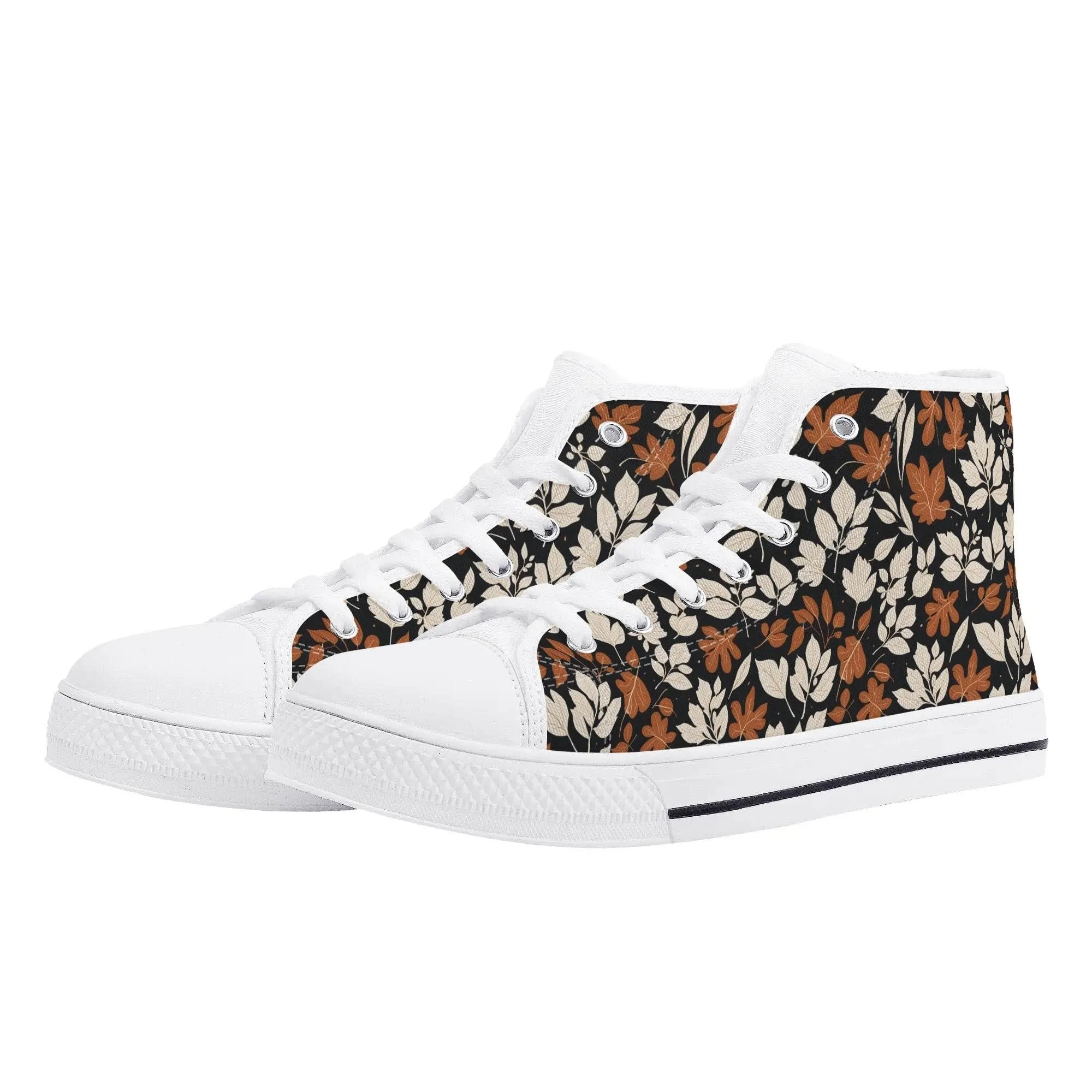 Mens Rubber High Top Dark Autumn Canvas Shoes