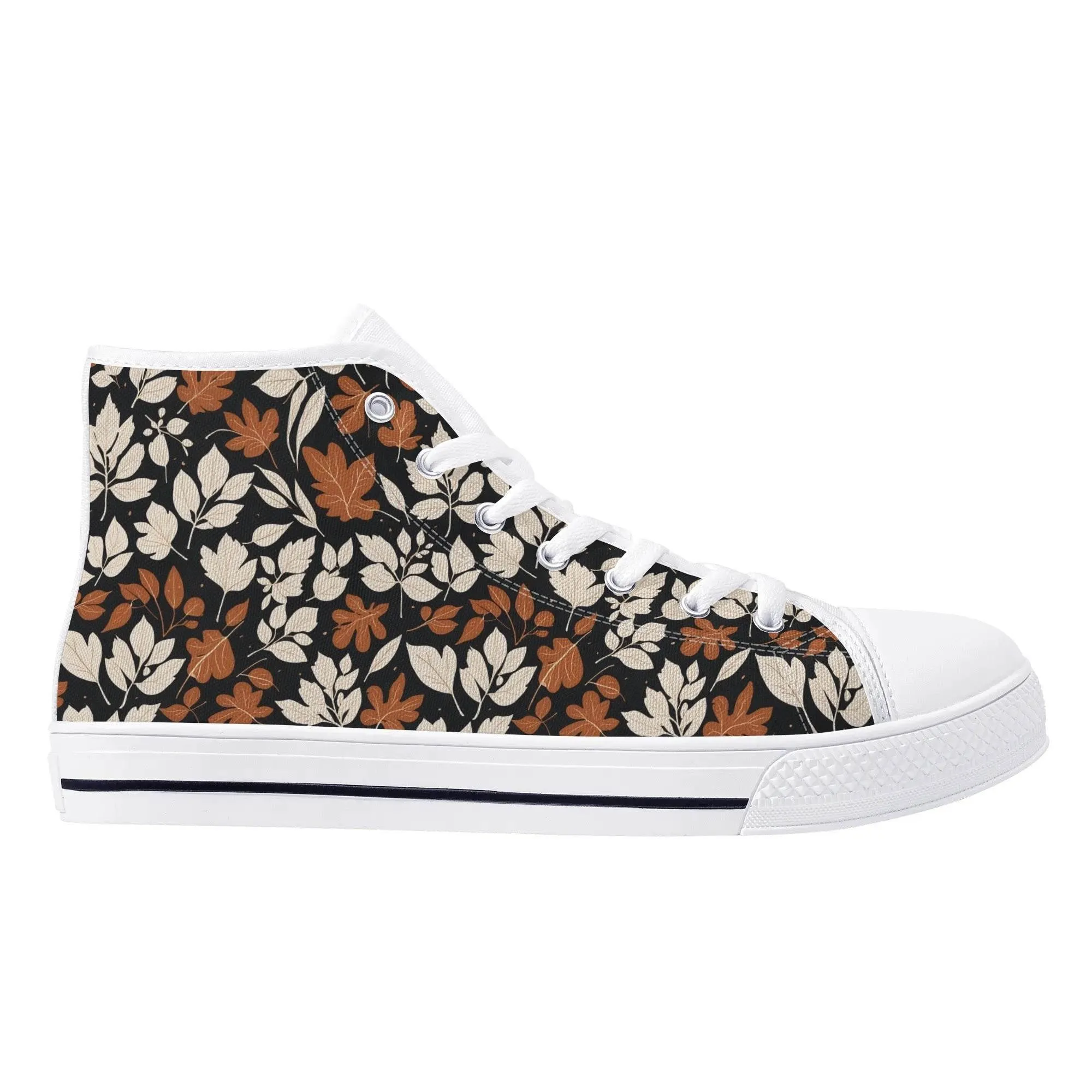 Mens Rubber High Top Dark Autumn Canvas Shoes