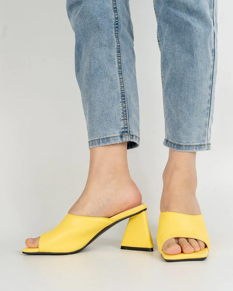Minimalist Solid Color Chunky Heel Sandals