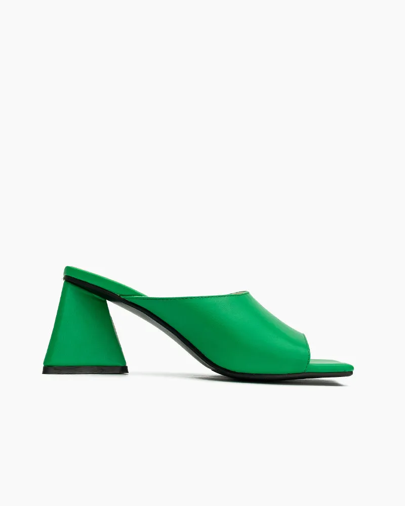 Minimalist Solid Color Chunky Heel Sandals