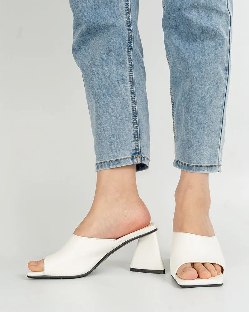 Minimalist Solid Color Chunky Heel Sandals