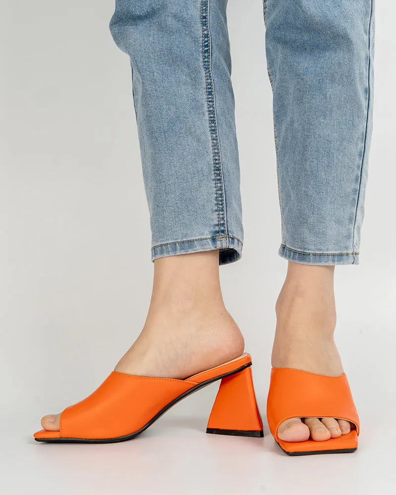 Minimalist Solid Color Chunky Heel Sandals