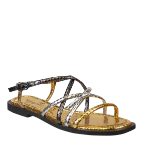 NAKED FEET - MINIMALIST in PEWTER Flat Sandals