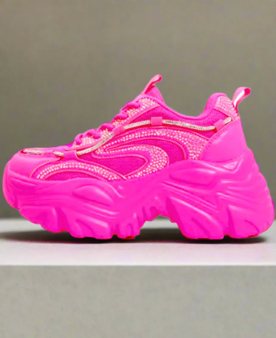 Neon Pink Sneakers