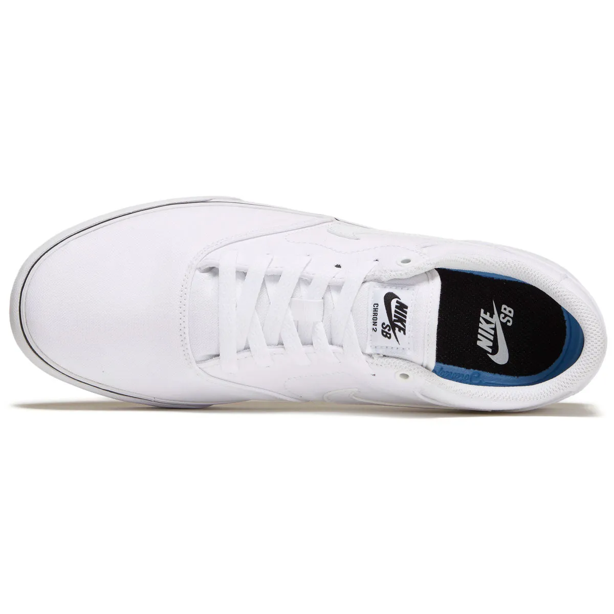 Nike SB Chron 2 Canvas Shoes - White/White/White