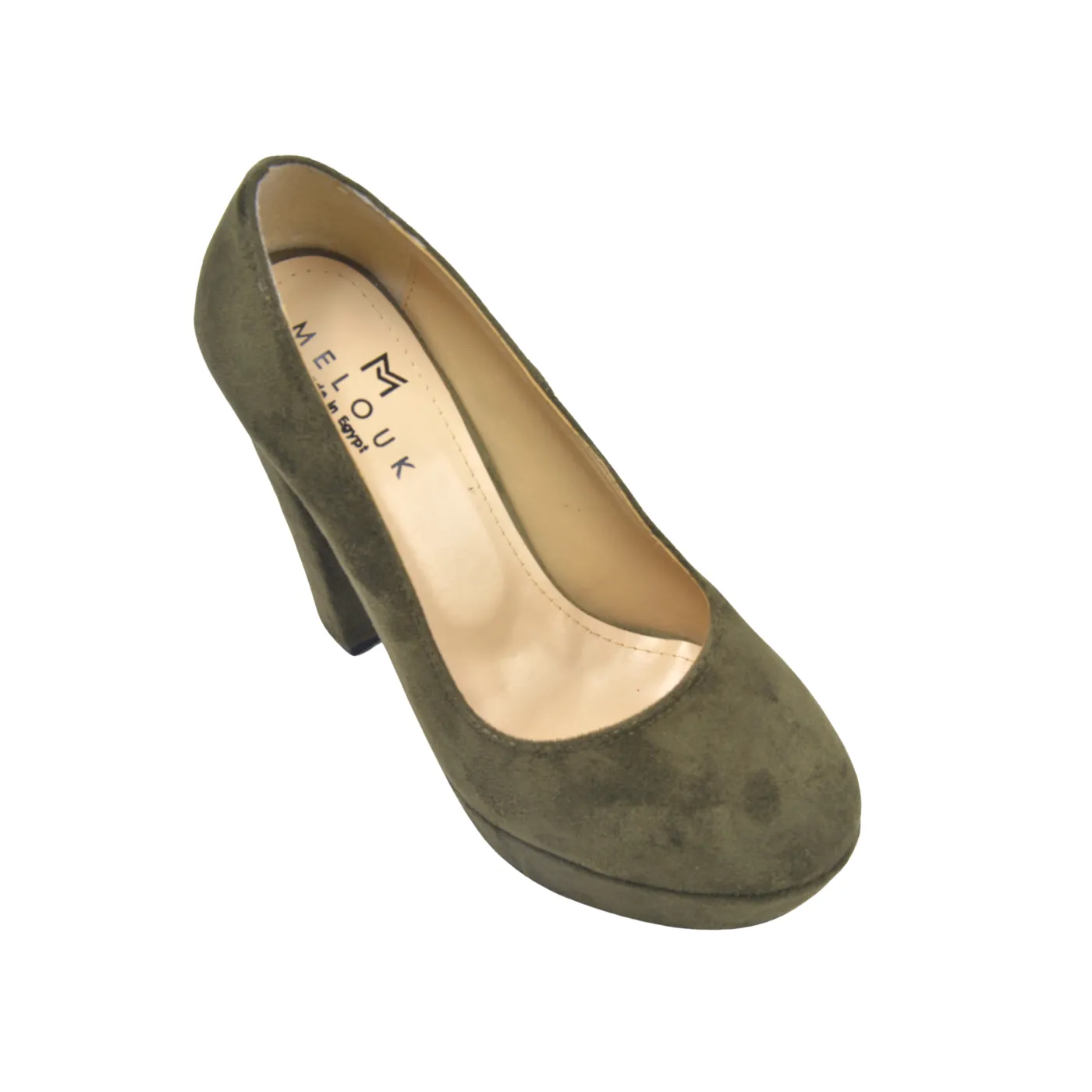 Olive Suede Elegant High Heels Shoe